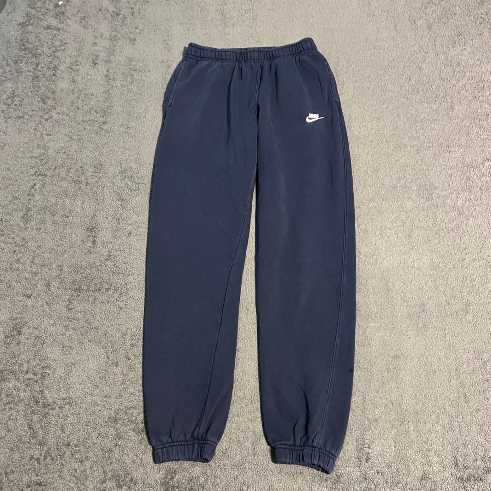 Y2K Nike Mens Sportswear Club Fleece Joggers Navy Blue Medium Tall
